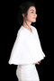 Bridal Fur with Angel Wing Brooch Artificial Soft Bridal Fur White Etol - 5