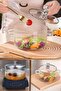 Borosilicate Glass Metal Framed Glass Lid 1500 Ml Glass Pot with Teddy Bear Theme