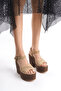 Genuine Leather High Heel Sandals 33-34-35-41-42 Size - 3