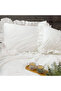 Double Ruffled 4 Piece Duvet Cover Set 100% Natural Cotton - 3