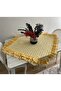 Double Ruffled Gingham Patterned Tablecloth - 2