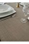 Piko Wrap Detailed Polyester Linen Carefree Table Cloth Stone Color - 8