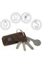 Ibiza Brown Genuine Leather Unisex Keychain with Bottle Opener for Women and Men