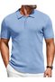 Carbon Polo Neck Knitwear T-Shirt - 4