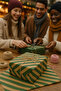 Rustic Tepetaklik Gift Package |   Kraft Paper - Jute Rope - Redwhite & Green - 3
