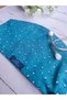 Standard Size Petrol Blue Leaves Patterned Surgical Bonnet Doctor Nurse Healthcare Hospital Bonnet - 5