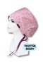 Standard Dried Rose Crispy Flower Patterned Surgical Bonnet Doctor Nurse Health Care Bonnet