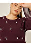 Plus Size Embellished Long Sleeves A-Line Midi Dress - 5