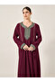 Embroidered Patch Work Pleated A-Line Jalabyia - 3
