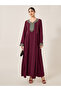 Embroidered Patch Work Pleated A-Line Jalabyia