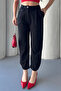 Women's Jessia Waist and Leg Buttoned Balloon Model Lycra Fabric Trousers - 5
