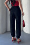 Women's Jessia Waist and Leg Buttoned Balloon Model Lycra Fabric Trousers - 6
