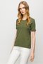 Women's Crew Neck Short Sleeve Cotton Camisole T-shirt Khaki - 8
