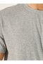 Solid Round Neck T-Shirt and Striped Pyjama Set - 3