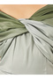Front Knot Ombre Print Short Sleeves Sheath Midi Dress - 4