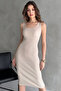 Stone Color Camisole Long Dress - 2