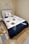 Space Vehicles Patterned Single Duvet and Pillowcase - 3