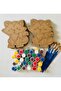 20Pcs Cat Wooden Painting Set – Creative Art Time with 20 Brushes + 10 Acrylic Paints - 3