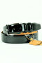 Genuine Leather Men's Belt 3.5 cm Patent Leather Black Classic Fabric Trouser Belt - 2