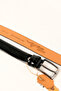 Genuine Leather Men's Belt 3.5 cm Patent Leather Black Classic Fabric Trouser Belt - 4