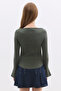 Reverse Stitched Long Sleeve Ankle Loose Blouse - 5