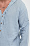 MUSLIN HOODED MEN'S SHIRT - 4010 - 3
