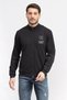 Erkek Fermuarlı Sweatshirt Siyah