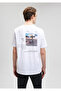 White T-Shirt - Back Print, Regular Fit,0611915-620 - 4