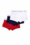 Men's Brand Logo Elastic Waist Everyday-Use White-navy-red Boxer Shorts U2664g-ı03 - 2