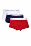 Men's Brand Logo Elastic Waist Everyday-Use White-navy-red Boxer Shorts U2664g-ı03