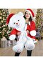 130 Cm Santa Claus Cloaked Bobo Teddy Bear New Year, Christmas Gift - 2