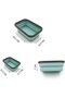 Silicone School Lunch Box Container Set 4 Piece Food Storage with Lid - 6