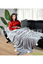 200 X 220 cm Double Pompom Plush Tv Blanket