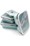 Silicone School Lunch Box Container Set 4 Piece Food Storage with Lid