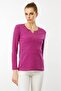 Women's Open Collar Beaded Embroidered Knitwear Blouse Sıkıştırma - 4