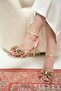 Drew Satin Bow Stone Women's Heeled Shoes - 2