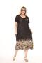 Plus Size Women's Summer Double Pocket Knee Length Short Sleeve Midi Length Viscose Combed Cotton Dress - 8