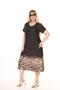 Plus Size Women's Summer Double Pocket Knee Length Short Sleeve Midi Length Viscose Combed Cotton Dress - 7