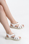 Olivia Marlowe White Daily Anatomical Orthopedic Vegan Leather Comfortable Sole Women's Slippers Sandals - 2