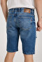 100% Cotton Light Blue Denim Shorts with Ripped Detail - 3