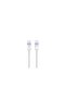 كابل شفاف متدرج من مادة PVC (USB-C) إلى (USB-C) - 60 واط - 1.2 متر - بنفسجي - DC23A