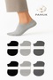 6 Pairs Unisex Stitch-Free Booties Socks Gray Smoked Black Daily Comfort Set - 5