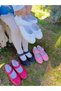 White Girl's Bow Detail Velcro Comfortable Sole Children's Ballerina Shoes - 7