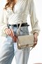 Felix Women's Foldable Beige Chain Detailed Shoulder and Crossbody Bag - 3