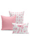 Cherry Series Double-Sided Digital Printed 3-Piece Throw Pillow Cover Set (Cherry with Bow)
