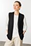 Women's Summer Knitwear Vest with Pockets Black - 2