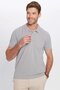 Men's 3-Pack Cobalt Blue-Emerald Green-Grey Slim Fit Slim Fit Cotton Plain Pique Polo Neck T-Shirt - 4