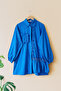 Stone Detailed Front Ruffle Tunic - Blue - 3