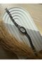 Retro Minimal Straw Cord Vintage Women's Wristwatch - 5