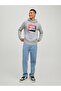 Logo Printed Hooded Sweatshirt Gray - 2